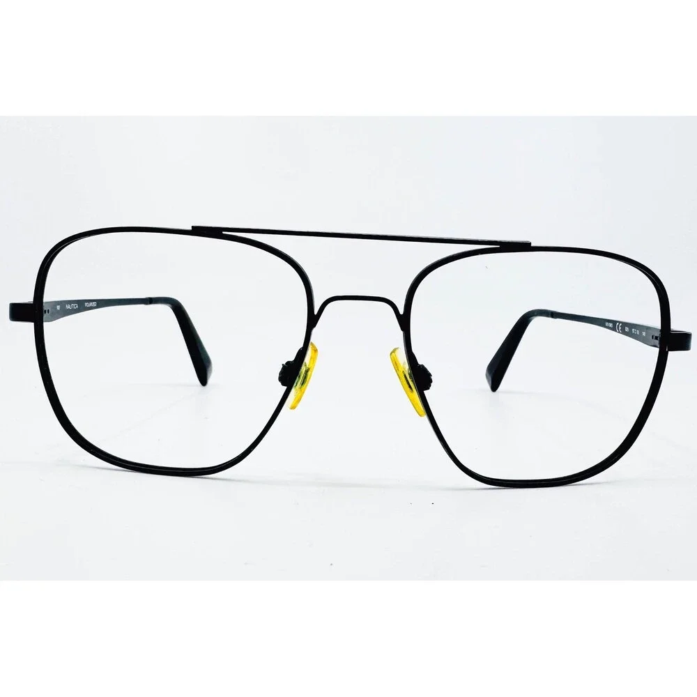 Nautica Eyeglasses Mens Black N8152 001 Aviator Double Bridge 57-16-145